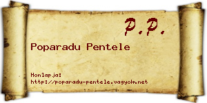Poparadu Pentele névjegykártya